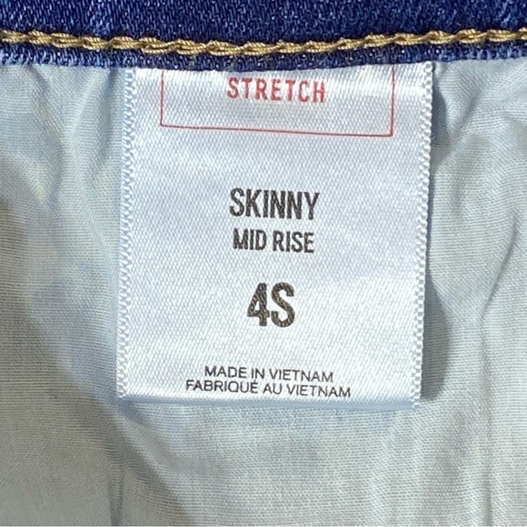 EXPRESS Jeans Women’s 4S Blue Skinny Leg Mid Rise Stretch Y2K Chic Casual Denim - Picture 9 of 15